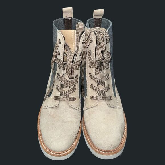 Bionica Womens All Weather Derinda Cashmere Suede Combat Boots Size 9 - Picture 2 of 9